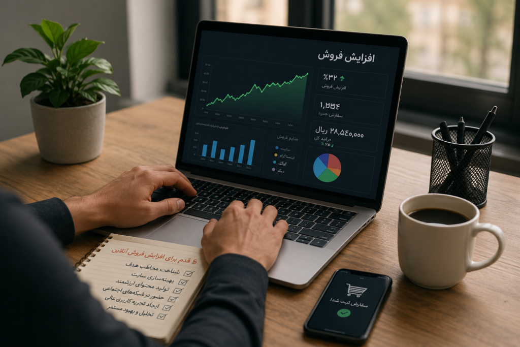 ۶ قدم تا افزایش فروش آنلاین